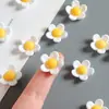 Flor Pequeña de Frangipani Simulada Accesorios de Resina Pegamento Crema Material para Funda de Teléfono Celular DIY Hebilla de Zapato de Agujero Pasador Joyería