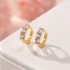 Brincos da Moda Versáteis em Prata S925 para Mulheres com Brincos de Diamante, Piercing de Zircônia Elegante e de Alta Qualidade Be02729