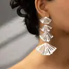 Pendientes personalizados de nicho simples elegantes diseño de hoja pendientes exquisita moda para mujer combinan con todo Diario