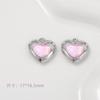 Doce Menina Bonita Diamante Rosa Liga Diamante Pingente DIY Brincos Colar Pulseira Acessórios de Joalheria
