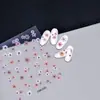 Novo Adesivo para Nail Art Estéreo 5D Em relevo Borboleta Flor Renda Laço Rosa Adesivo de Unha de Alta Qualidade