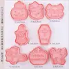 Mini Moldes para Galletas de Dibujos Animados Sanrio Hogareños Moldes de Sandía Estéreo 3D Corte a Presión Horneado de Fondant Hecho a Mano