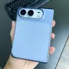 Adecuado para Apple 18 DUO, funda de teléfono de PC con textura de fibra de carbono, funda de teléfono plegable transparente para iPhone 18 DUO