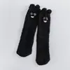 Pantufas Femininas, Meias de Dormir de Pelúcia, Meias de Veludo Coral, Meias de Dormir Domésticas Femininas que Não Soltam Fiapos, Meias Quentes para Chão de Cano Médio