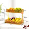 Bandeja de frutas de hierro de lujo ligero, estilo nórdico, cuenco de caramelos para mesa de centro de sala de estar moderna, bandeja para bocadillos y frutas secas, cesta de frutas de moda