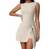 Vestido Esportivo Europeu e Americano Transfronteiriço de Yoga Justo, Saia-Shorts Casual Emagrecedora Feminina para Tênis, Conjunto de Duas Peças Antiexposição para Fitness