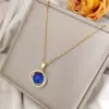 Design Original Luxo Leve Colar de Pedra Quente Feminino 2024 Novo Moderno Simples Corrente de Clavícula de Aço Titânio Corrente de Pescoço Versátil Distinta