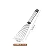 Espátula para freír pescado de acero inoxidable, espátula multifuncional para freír, espátula para panqueques, herramienta para hacer panqueques, espátula para bistec