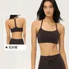 Sujetador deportivo Lycra Doble 6 para mujer con almohadillas en el pecho, espalda en Y, tirantes finos, sujetador de yoga, escote cuadrado, ropa interior para fitness