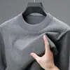 Suéter de Punto de Lana con Forro de Polar de Invierno Talón Compuesto Interior Color Grano Ao Terciopelo Jacquard de Lujo Ligero Tejido Grueso para Hombre