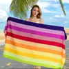 Toalla de Playa Nueva Producto Impreso Transfronterizo Delfín Estilo Bohemio Toalla de Playa Rayas Arcoíris Tiburón Mandala