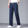 Pantalones Casuales de Lino Tencel para Hombre, Nuevo Estilo Otoño 2026, Pantalones Largos Rectos Holgados Ultramodernos, Pantalones Deportivos Versátiles para Hombres de Mediana Edad