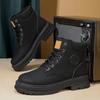 Zapatos de Hombre de Primavera y Otoño Nuevas Botas Martin de Caña Alta para Hombre Versión Coreana Versátiles Suela Gruesa Antideslizantes Botas de Trabajo Botines Zapatos de Moda