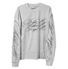 Camiseta de Manga Larga con Estampado de Letras Retro Europeo y Americano Transfronteriza para Hombre, Casual de Calle Holgada, Top Gótico Punk Callejero