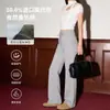 Calça Casual Feminina de Modal com Cordão para Verão Cintura Alta Levanta Bumbum Emagrecimento Perna Reta Amiga da Pele Respirável Versátil