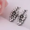 Pendientes de Imitación de Diamantes Transfronterizos Europeos y Americanos, Pendientes Largos de Moda y Creativos para Mujer, Clips para Orejas, Elegantes Pendientes de Tachuelas con Diamantes