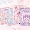 Caderno de Esboço A4 Série Cachorro Coração Rosa Veludo Menina Desenho Cartoon Nuvem Pequena Menina Padrão Em Branco 40