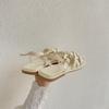 Sandalias Romanas Abiertas de Tejido Estilo Francés para Mujer, Nuevos Zapatos Planos Tejidos de Verano 2026, Sandalias Romanas de Playa Retro de Nicho