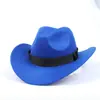 Sombrero de Lana de Caballero Otoño e Invierno Europeo y Americano Transfronterizo Sombrero de Jazz Metálico para Hombres y Mujeres Sombrero de Panamá Deformado Sombrero Vaquero