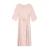 Vestido Reductor de Alta Calidad para Mamás, Vestido Delgado Simple y Elegante de Seda Pesada con Cuello en V, Nuevo Vestido de Seda de Morera Talla Grande