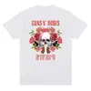 Camiseta Impresa con Patrón de Guns and Roses Transfronteriza de Aliexpress Ropa de Calle Moda Retro de Banda de Rock Manga Corta Barco