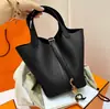 Venda Direta de Fábrica Togo Couro de Grão Superior Bolsa Cesta Moda Feminina Bolsa Saco Versátil Simples Couro Genuíno Bolsa Feminina