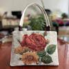 Bolso para Mujer Xishuangbanna Características Étnicas Pavo Real Grande como Flor de Peonía Jacquard Bordado de Doble Cara Hilo de Oro Bolso de Mano para Salir