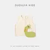 [Algodão Puro] Colete Bebê Dudu, Colete Roupa Externa Infantil de Primavera, Blusa Fofa para Meninos, Nova Roupa de Outono para Meninas