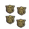 Fábrica de Bordados Dongguan Estrela Alfabeto Inglês Bordado com Fio Metálico Patch de Emblema JK Patch de Aplicação Tecido