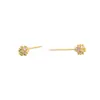 Pendientes de Bola Redonda con Diamante Chapados en Plata 925 con Oro de 14K Pendientes de Lujo Accesible Europeos y Americanos Pendientes Pendientes Clavos para Hueso de Zirconia