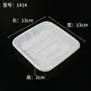 Bandeja desechable para alimentos frescos, caja de embalaje para frutas, verduras y carne de cerdo, bandeja de plástico para alimentos de supermercado, amarilla, una pieza