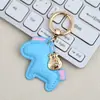 Chaveiro Pingente Mini Fofo de Couro Agora Rico Desenho Animado Cavalo de Tróia Balançando Bolsa de Amor Pingente de Chave de Carro