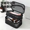 Nova Bolsa de Cosméticos de Malha de Nylon de Camada Única e Dupla Portátil para Viagem Divisória para Cosméticos e Artigos de Higiene Pessoal