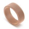 Anillo simple deformable para hombre directo de fábrica acero de titanio dominante malla anillo elástico Accesorios Venta al por mayor