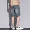 Shorts de Mezclilla Frescos y Transpirables para Hombre 2026 Nuevos Pantalones Vintage Lavados a la Rodilla Pantalones Rectos Sueltos de Moda