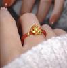 Estilo étnico leão leão Ruyi mini pequeno anel de leão moda novo chinês tecido à mão rico anel de flor personalidade