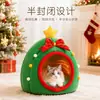 Canil para gato e cachorro, semi-fechado, seguro e quente, para dormir no outono e inverno, tema de Natal, interno, uso doméstico, canil pequeno para cachorro em atacado