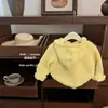 Suéter con capucha, grueso y de punto abierto estilo coreano para bebés niñas, nueva colección otoño/invierno 2026, elegante cárdigan para niñas pequeñas
