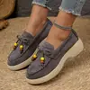 Zapatos Casuales de Cuero Gamuzado Mochi Sole de Bajo Caña para Mujer, Estilo Nuevo 2026, Tejido Ligero de Color Sólido, Zapatos para Conducir