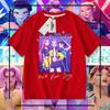 Grupo de Brujas Cazadoras Huntrx Camiseta Fina Estampada para Niñas Manga Corta Ropa de Verano Estilo Coreano Top Familiar Ins para Niños