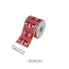 Cinta de lino sintético en stock para decoraciones navideñas, cinta navideña impresa a medida con purpurina, transfronterizo a medida