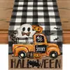 Novo produto popular de Halloween transfronteiriço esqueleto abóbora fantasma aranha toalha de mesa de cozinha mesa de jantar interior exterior festa de família