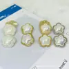 Botão de metal de alta qualidade imitação de madrepérola fivela de pérola botão em forma de ameixa moda menina fofa pequeno fresco costura à mão 15MM