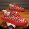 Tenis Personalizados para Hombre Moda Estampado Bordado Lona Zapatos Casuales Suela Suave Modernos Versátiles Zapatos Deportivos para Hombre