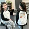Camiseta de Manga Larga con Color de Contraste para Niños, Ropa Interior Térmica de Cuello Redondo para Niñas, Nuevo Estilo Otoño/Invierno 2026, Top DeRong