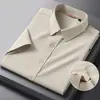 Camisa de Linho e Algodão Nova Casual de Negócios Mistura de Algodão e Linho Resistente ao Desgaste Versátil Masculina Manga Curta Transfronteiriça Em Estoque