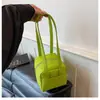 Bolso de Mano Cuadrado Pequeño Simple de Color Sólido con Patrón de Lichi para Mujer, Bolso de Hombro Versátil de Gama Alta para el Trabajo, Bolso de Hombro de Moda para Mujer