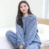 Conjunto de Pijama de Terciopelo de Algodón Shu para Mujer Otoño e Invierno Engrosado Cálido Perro Hapa de Dibujos Animados Se Puede Usar Afuera Pantalones de Manga Larga Ropa para el Hogar