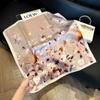 [Estilo Floral] Pañuelo de Seda Amazon Transfronterizo para Mujer 2025 Nuevo Regalo Delgado de Alta Gama para Mamá Pañuelo Cuadrado de 70
