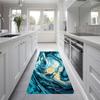 Alfombra de cocina franela marmoleada para el hogar tapete para piso tipo tira estilo ins alfombra para mesa de centro de sala se puede personalizar